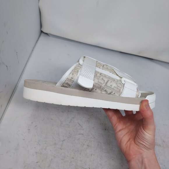 Dior Oblique White Alpha Sandal WOMENS Slide - Picture 8 of 10